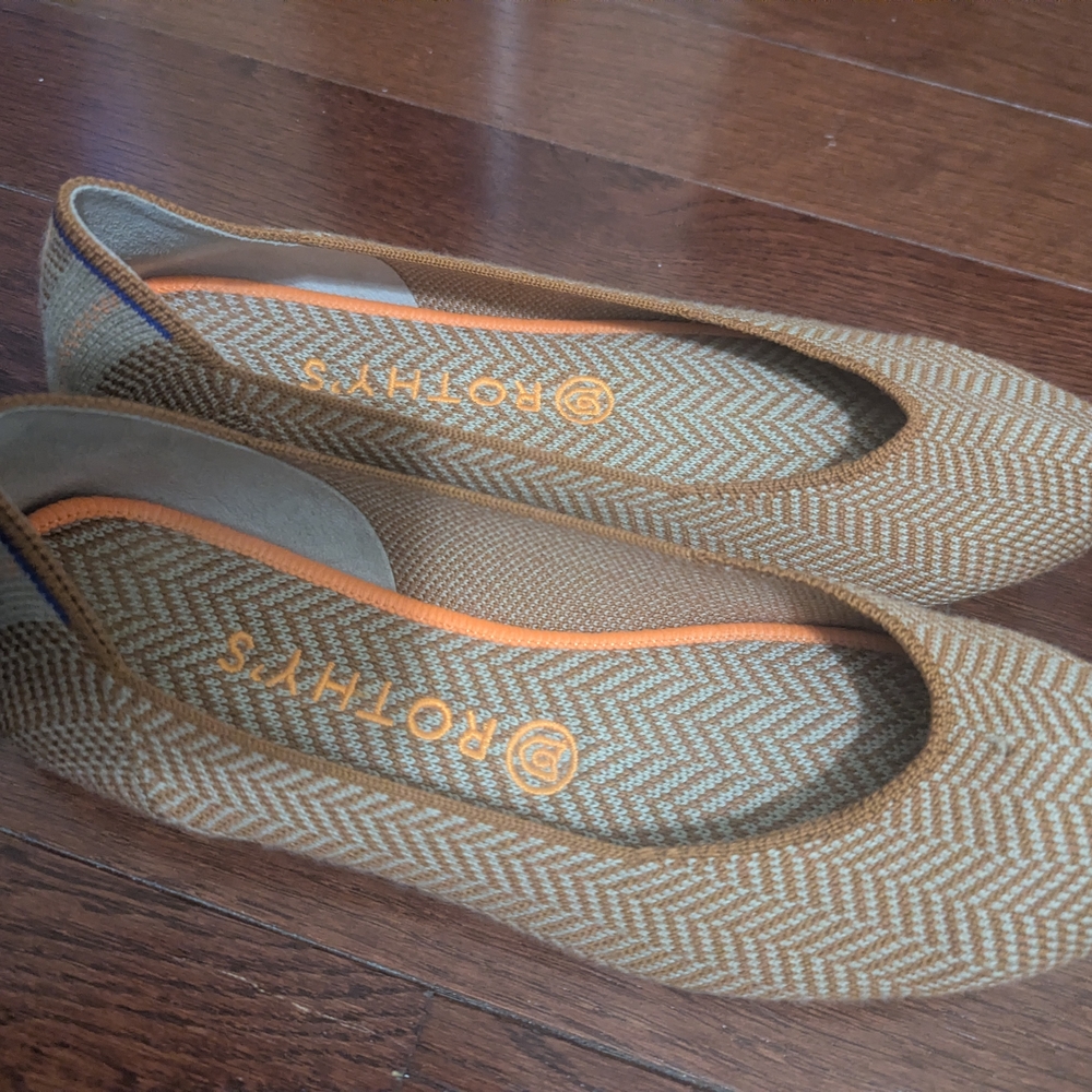Rothy's Merino Camel Herringbone Square Flats - Picture 4 of 8